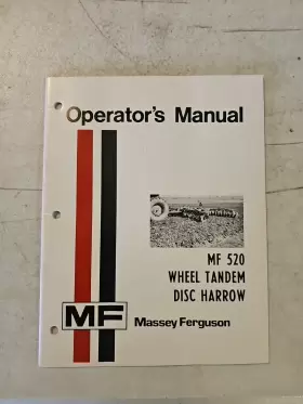MF520 MASSEY FERGUSON Mf Wheeled Disc Tandem Harrow Operators #2