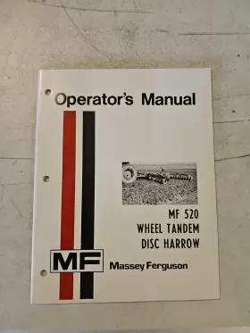 MF520 MASSEY FERGUSON Mf Wheeled Disc Tandem Harrow Operators