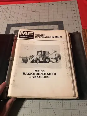 MF60 MASSEY FERGUSON Backhoe Loader Manual Binder