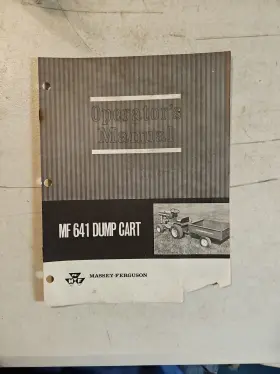 MF641 MASSEY FERGUSON Dump Operators Manual
