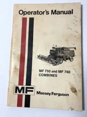 MF760 MASSEY FERGUSON Mf Combine Operators Manual