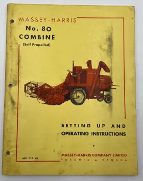 650-719-M2 MASSEY HARRIS Combine Set Up Operating Owners