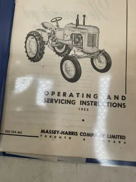 650534M3 MASSEY HARRIS Pony Tractor Operator Servicing Manual #3