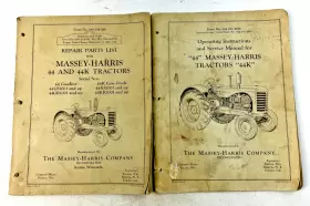Massey Harris Vtg Massey-harris And 44K Tractor Repair Parts