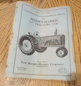 694057M94 MASSEY HARRIS Tractor Operating Instruction Service