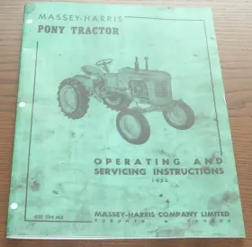 754472627424 MASSEY HARRIS Pony Tractor Owners Operating