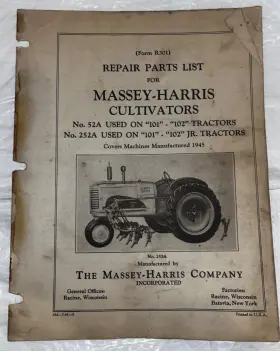 R301 MASSEY HARRIS Cultivators Repair