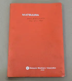 MC-500V2 MATSUURA Machinery Service Manual