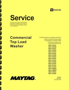 MHN30 MAYTAG Washers Service Manual