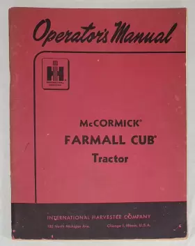 1004481R2 MCCORMICK Cub Tractor Operators Manual Farmall #3