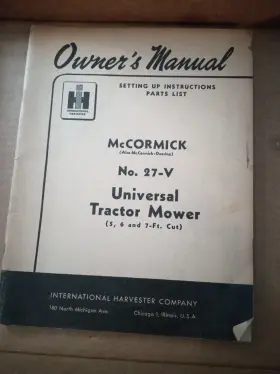 1010500R4 MCCORMICK Tractor Mower Operators Manual