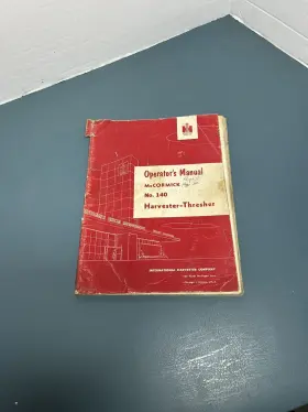 1012181R1 MCCORMICK Harvester Thresher Operators Manual