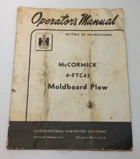 4-FTC43 MCCORMICK Operators Manual Moldboard Plow