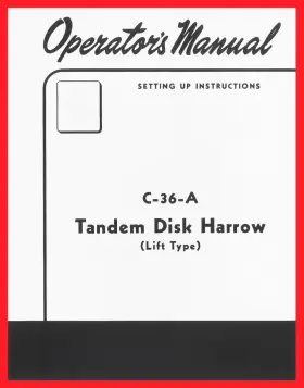 C-36-A MCCORMICK International Farmall Tandem Harrow Hitch