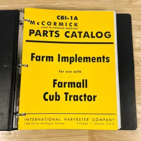 CBI-1A MCCORMICK Catalog Farm Implements Farmall Cub Tractor