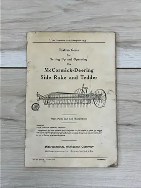 4842A MCCORMICK-DEERING Rake Tedder Instruction Manual