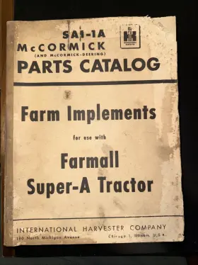 SAI-1A MCCORMICK-DEERING Catalog Farm Implements Farmall