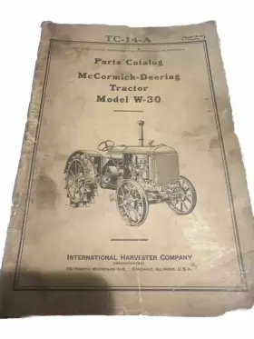 W-30-PARTS MCCORMICK-DEERING Tractor Manual