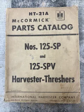 HT-21A MCCORMICK International Harvester Catalog Thresher