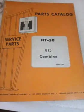 HT-50 MCCORMICK Catalog Combine Ihc