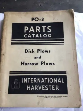 PO-3A MCCORMICK Catalog International Harvester Harrow Plows