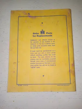 TC-37A MCCORMICK Farmall Cub Tractor Catalog #2