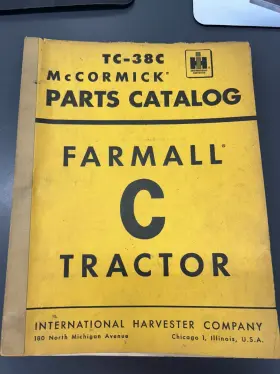 TC-38C MCCORMICK International Harvester Catalog Farmall