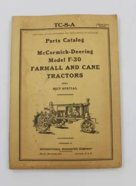 TC-8-A MCCORMICK Catalog Deering Farmall