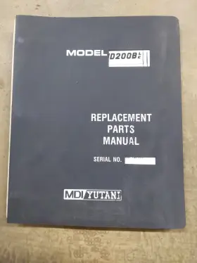 MD200B MD Mdi Yutani Lc Excavator Manual
