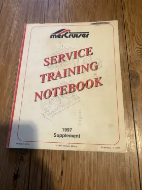 90-90593 MERCRUISER Service Training Notebook Marine Manual