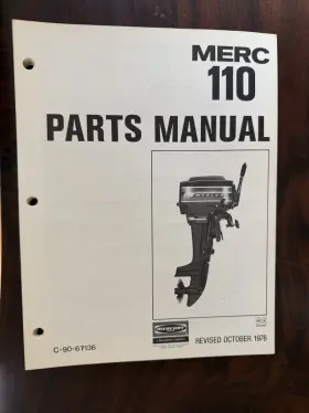 C-90-67136 MERCURY Loose Leaf Merc Manual Outboard Engine