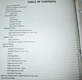 9130T MEYER Rear Unload Forage Box Trailer Operators Manual #2