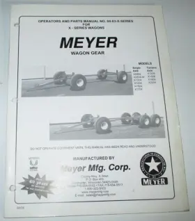 X0804-W MEYER Wagon Gear Operators Manual