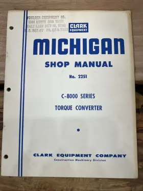 C-8000 MICHIGAN Clark Manual Torque Converter