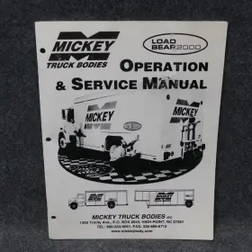 LB-5-01 MICKEY TRUCK BODIES Operation Service Manual Bear