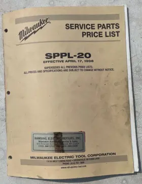 SPPL-20 MILWAUKEE Service