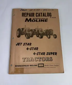 4-STAR MINNEAPOLIS-MOLINE Jet Tractor Repair Catalog Manual