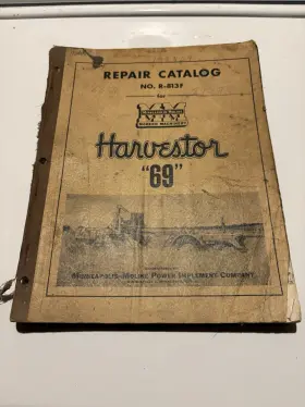 813-F MINNEAPOLIS MOLINE Harvester Repair Catalog