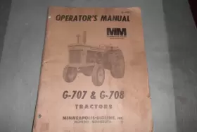G-708 MINNEAPOLIS MOLINE Operators Manual Tractors