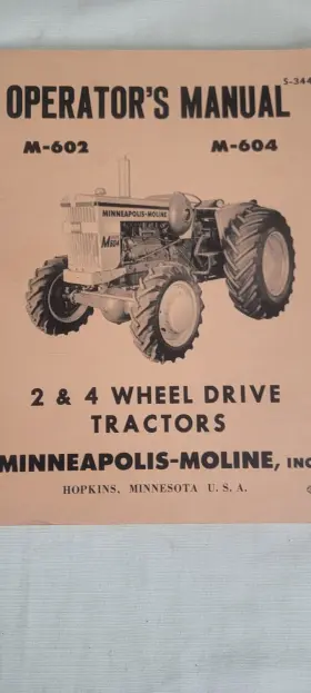 M-604 MINNEAPOLIS MOLINE Manual Operator #2