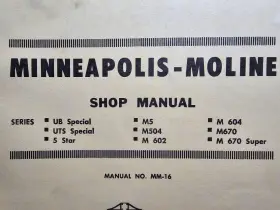M670 MINNEAPOLIS MOLINE Ub Star Service Manual #2