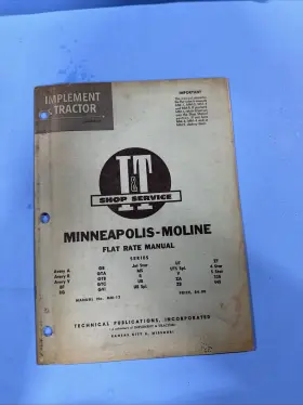 MM-14 MINNEAPOLIS MOLINE Tractor Manual