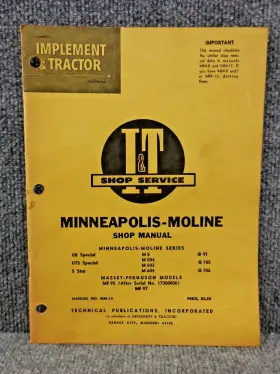MM-15 MINNEAPOLIS MOLINE Vi Tractor Service Manual