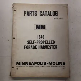 PCR-2192 MINNEAPOLIS MOLINE Harvester Catalog