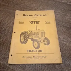 R-1052A MINNEAPOLIS MOLINE Repair Catalog Manual Gtb Tractor