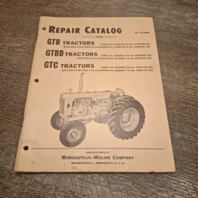 R-1108B MINNEAPOLIS-MOLINE Gtb Gtbd Gtc Tractor Repair Manual