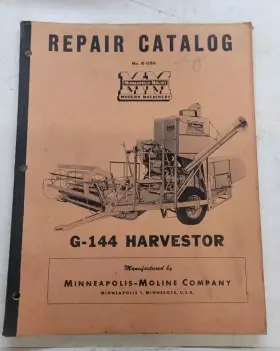 R-1166 MINNEAPOLIS MOLINE Harvestor Repair Catalog Manual