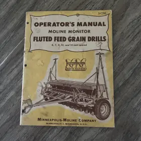 S-129C MINNEAPOLIS MOLINE Fluted Grain Drills Manual Operator