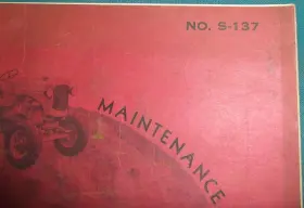S-137 MINNEAPOLIS MOLINE Tractor Operation Manual Book #2