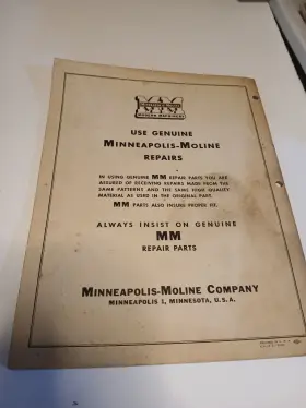 S-151 MINNEAPOLIS MOLINE Rh Row Huskor Manual #2